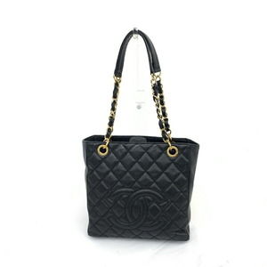 CHANEL Matelasse PST Chain Tote Bag PM Black Caviar Bag